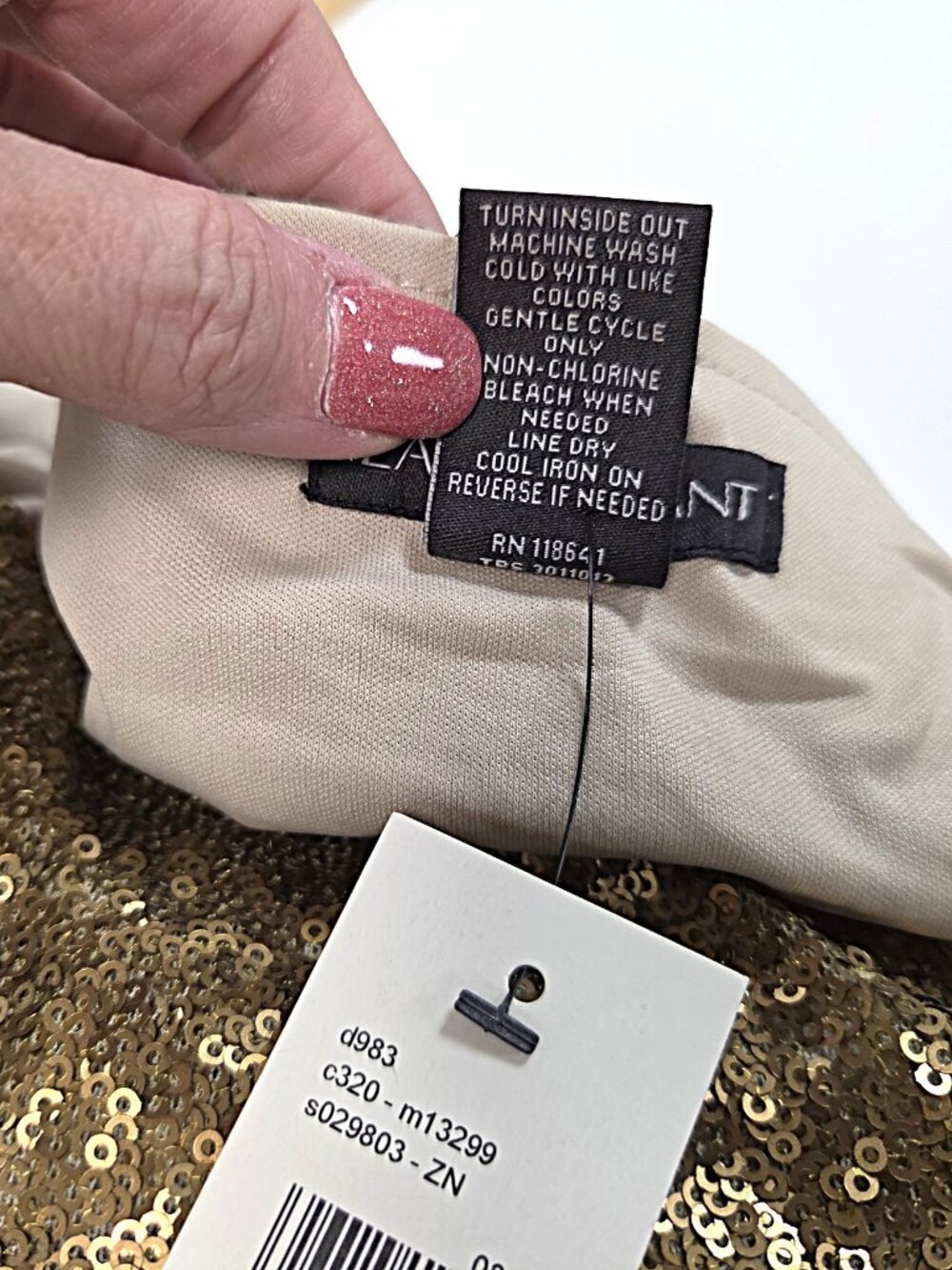 Lane Bryant Holiday Gold Sequined lined Maxi Skirt – Size 22  NWT! - Picture 10 of 10